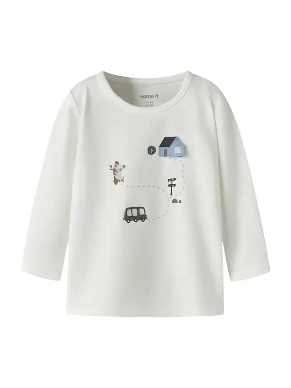 NAME IT NAME IT Majica 'NBMBENT'  plava / siva / bijela