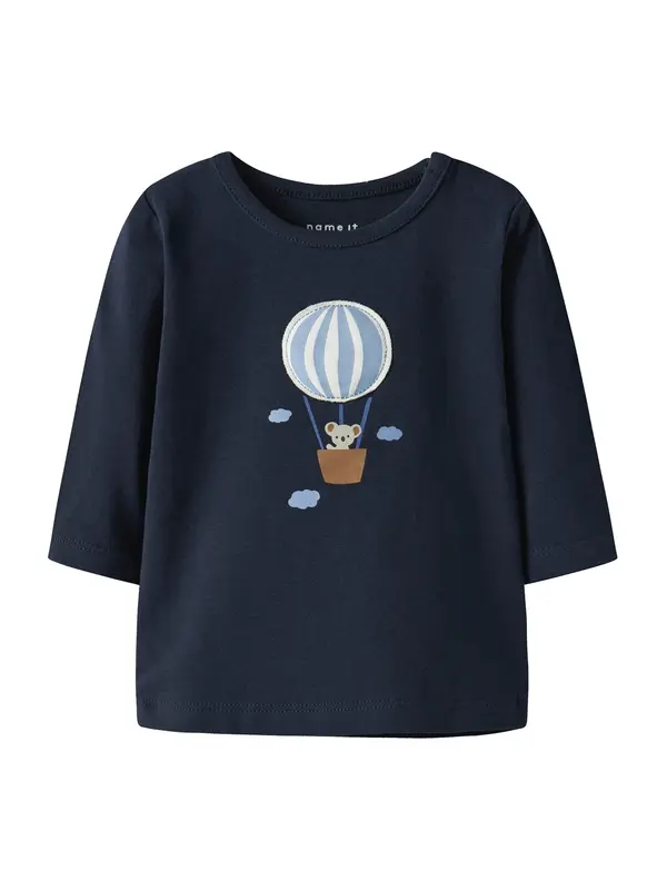 NAME IT NAME IT Majica 'NBMBENT'  svijetloplava / tamno plava / smeđa / bijela