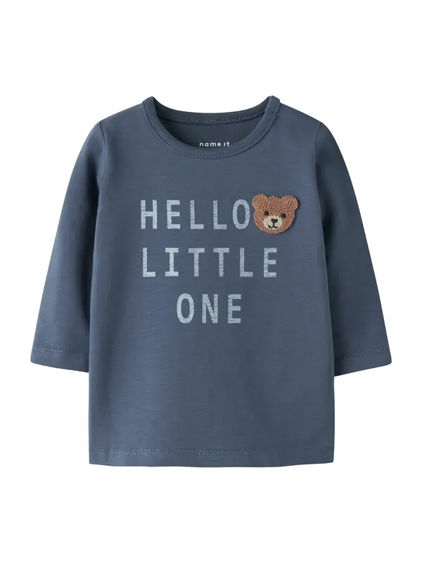 NAME IT NAME IT Majica 'NBMDUSINUS'  indigo / sivkasto plava / smeđa