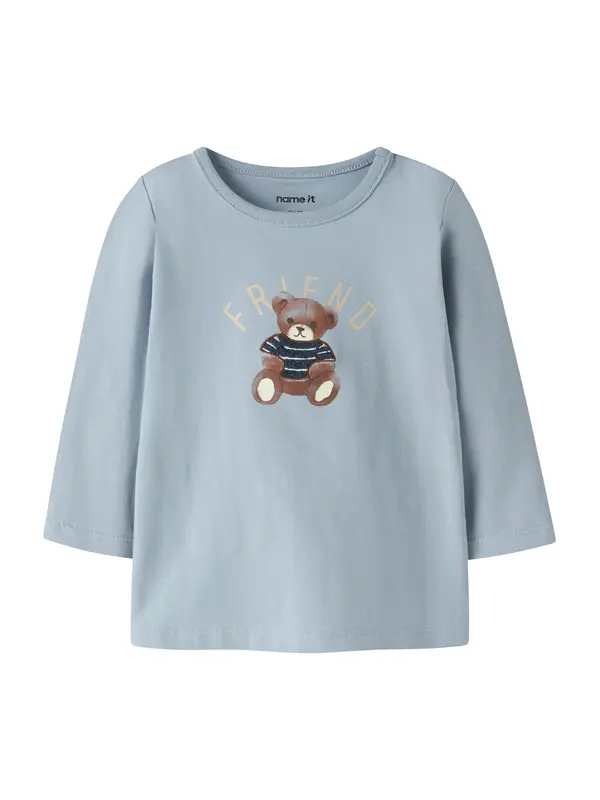 NAME IT NAME IT Majica 'NBMDUSINUS'  mornarsko plava / svijetloplava / smeđa / žuta