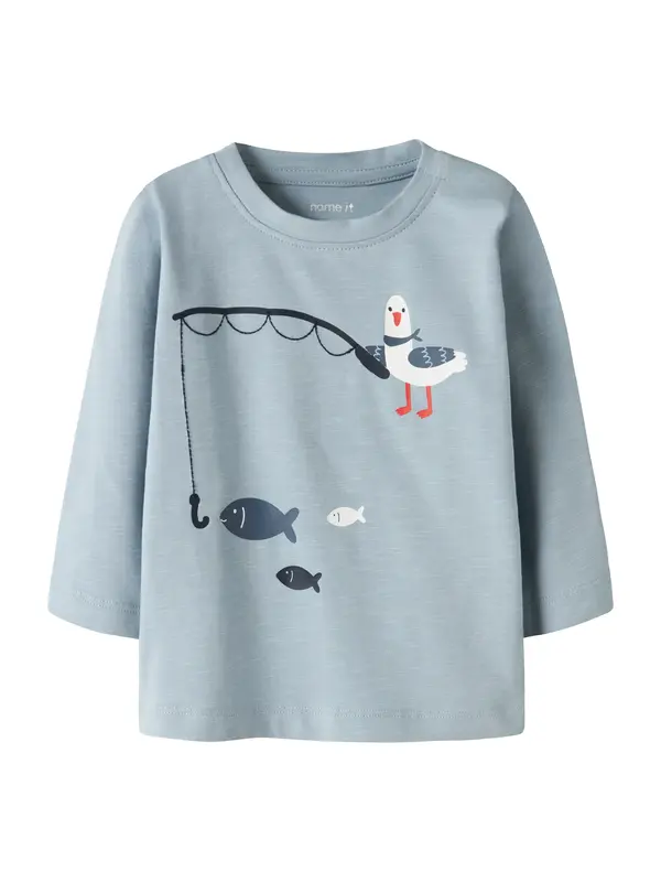 NAME IT NAME IT Majica 'NBMFAKIR'  svijetloplava / tamno plava / narančasta / bijela