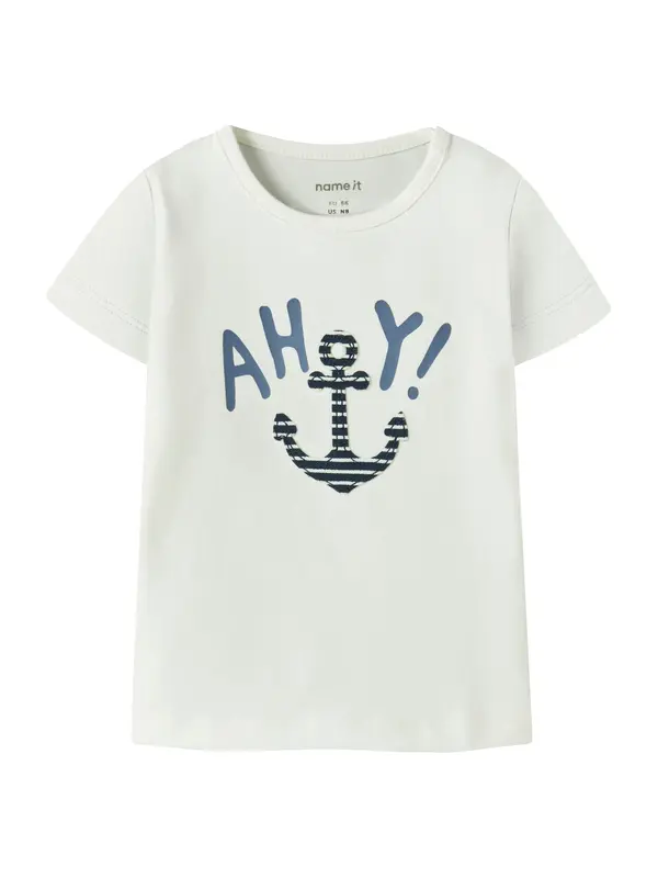 NAME IT NAME IT Majica 'NBMFOLIO'  tamno plava / crna / bijela