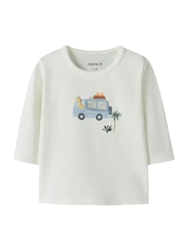 NAME IT NAME IT Majica 'NBMHERRO'  svijetloplava / karamela / svijetložuta / bijela