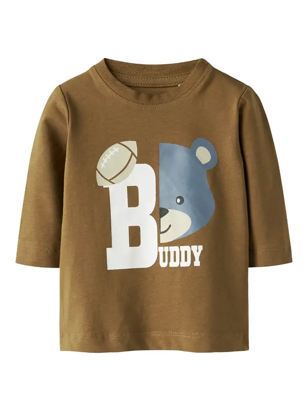 NAME IT NAME IT Majica 'NBMSHOUT'  smeđa / siva / bijela