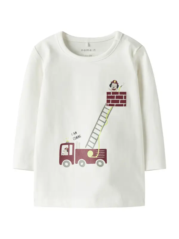 NAME IT NAME IT Majica 'NBMTINUS'  hrđavo smeđa / svijetložuta / siva / bijela