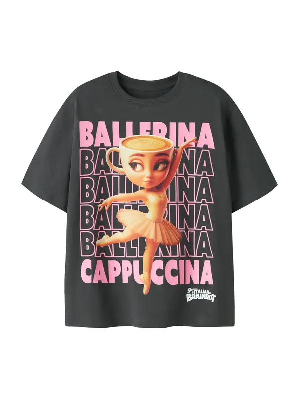 NAME IT NAME IT Majica 'NKFAida Brainr'  narančasta / pastelno roza / crna / bijela