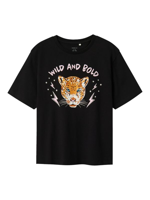 NAME IT NAME IT Majica 'NKFBETRIA'  narančasta / pastelno roza / crna / bijela