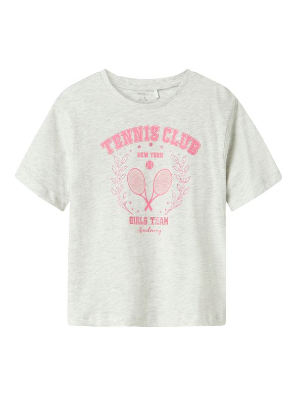 NAME IT NAME IT Majica 'NKFBETRIA'  siva melange / svijetloroza