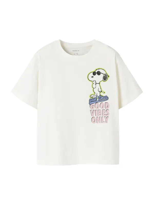 NAME IT NAME IT Majica 'NKFDylana Snoopy'  opal / prljavo roza / crna / bijela