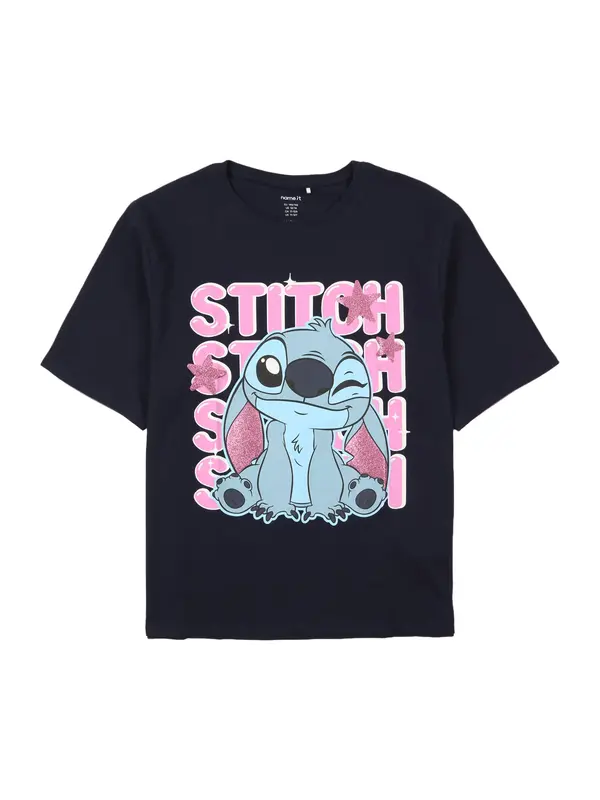 NAME IT NAME IT Majica 'NKFDymir Stitch'  morsko plava / nebesko plava / svijetloroza / tamno roza