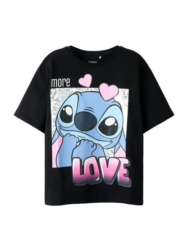 NAME IT NAME IT Majica 'NKFFora Stitch'  safirno plava / svijetloplava / roza / crna