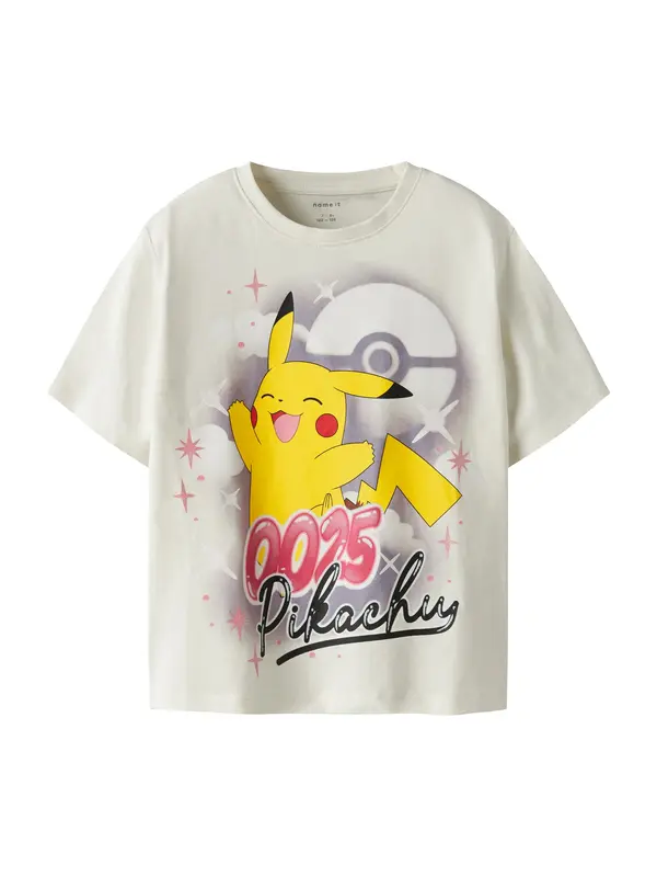 NAME IT NAME IT Majica 'NKFJYDI POKEMON'  žuta / trešnja crvena / crna / prljavo bijela