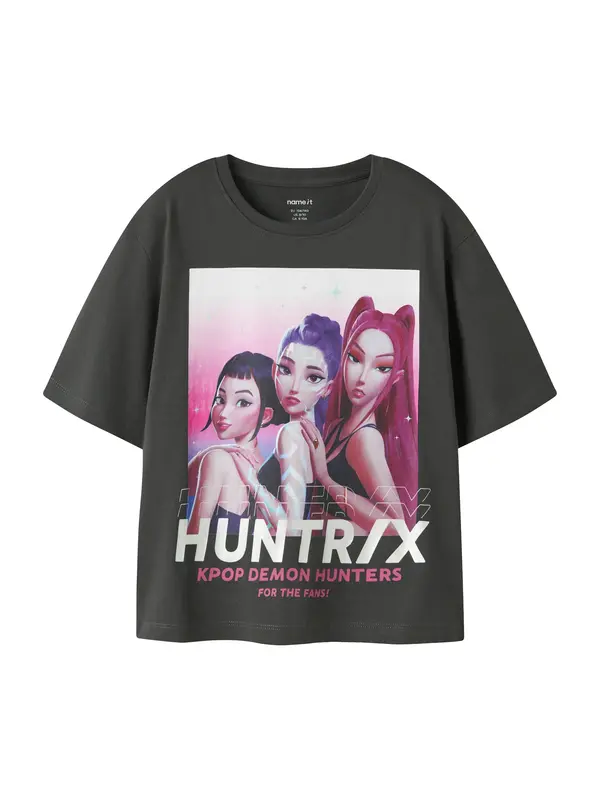 NAME IT NAME IT Majica 'NKFMAJA KPOP'  ljubičasta / svijetloroza / crna / prljavo bijela