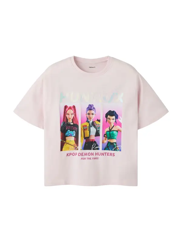 NAME IT NAME IT Majica 'NKFMaja Kpop'  žuta / ljubičasta / roza / rosé