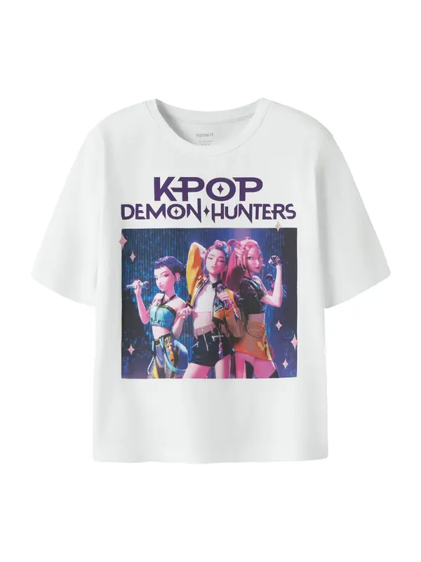 NAME IT NAME IT Majica 'NKFMARA KPOP'  tamno plava / tamno ljubičasta / bijela