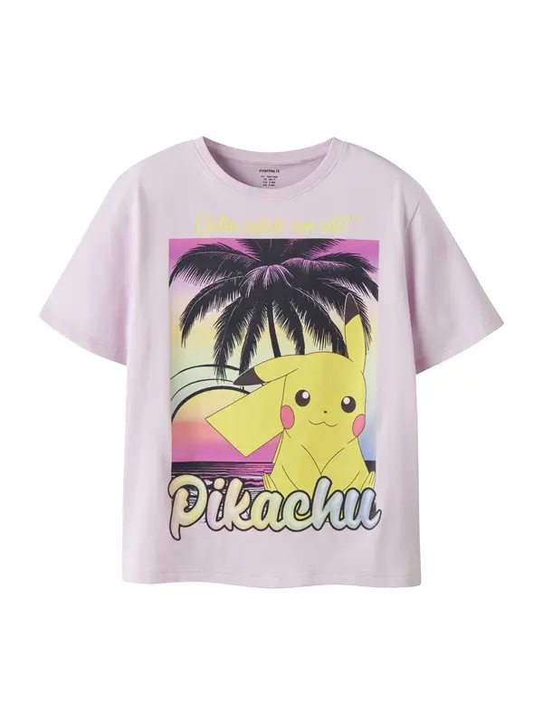 NAME IT NAME IT Majica 'NKFMuba Pokemon'  žuta / lila / fuksija / crna