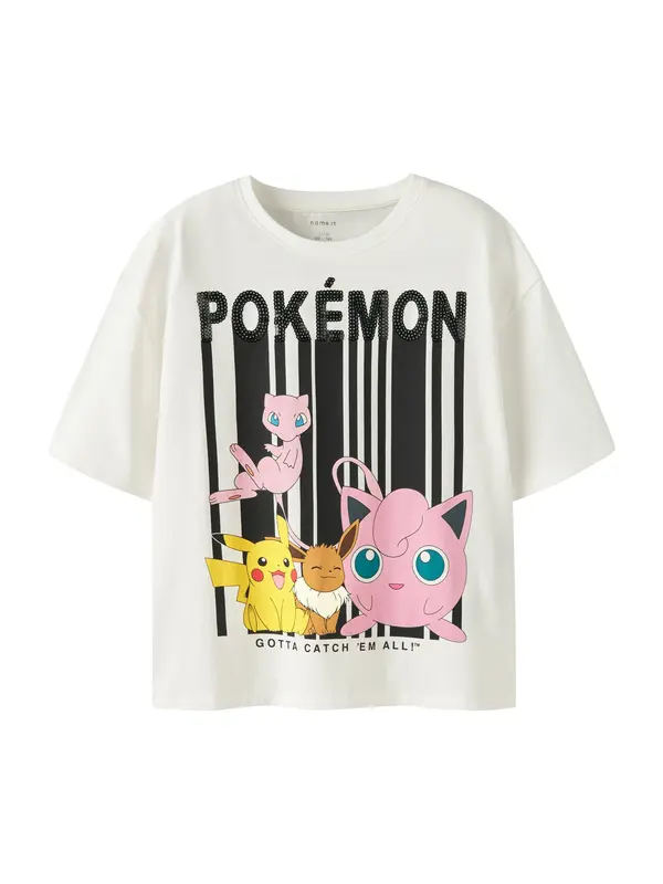 NAME IT NAME IT Majica 'NKFNISA POKEMON'  žuta / roza / crna / prljavo bijela