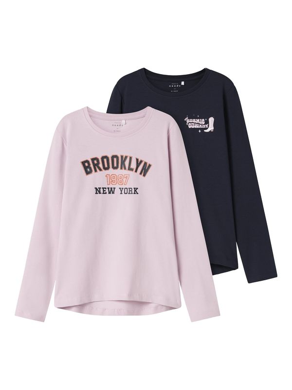 NAME IT NAME IT Majica 'NKFVIX'  kobalt plava / smeđa / roza / crna