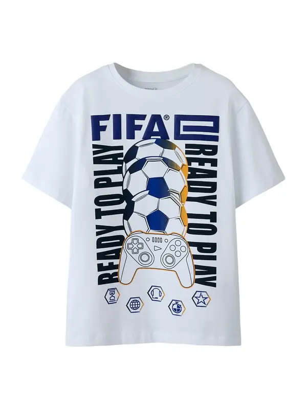 NAME IT NAME IT Majica 'NKMASEKEL FIFAE'  morsko plava / senf / crna / bijela
