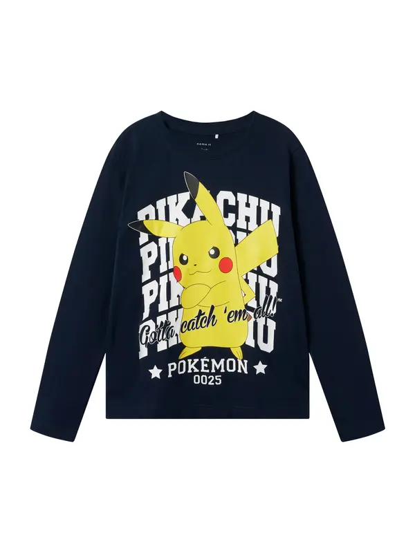 NAME IT NAME IT Majica 'NKMAst Pokemon'  tamno plava / žuta / crvena / bijela