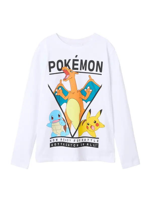 NAME IT NAME IT Majica 'NKMAst Pokemon'  žuta / narančasta / crna / bijela