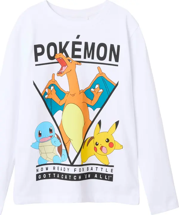 NAME IT NAME IT Majica 'NKMAst Pokemon'  žuta / narančasta / crna / bijela