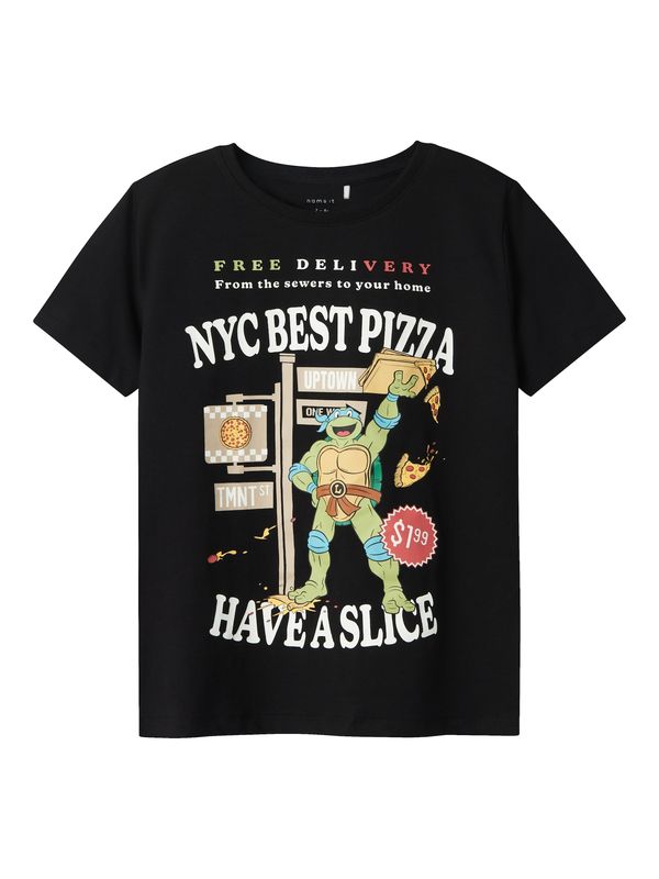 NAME IT NAME IT Majica 'NKMDACK TURTLES'  taupe siva / svijetlozelena / crna / prljavo bijela