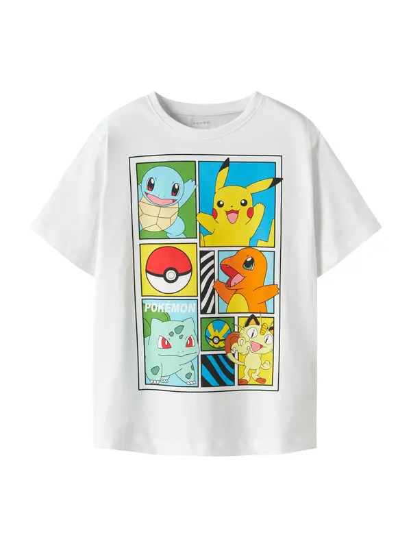NAME IT NAME IT Majica 'NKMDAMS POKEMON'  plava / žuta / narančasta / bijela