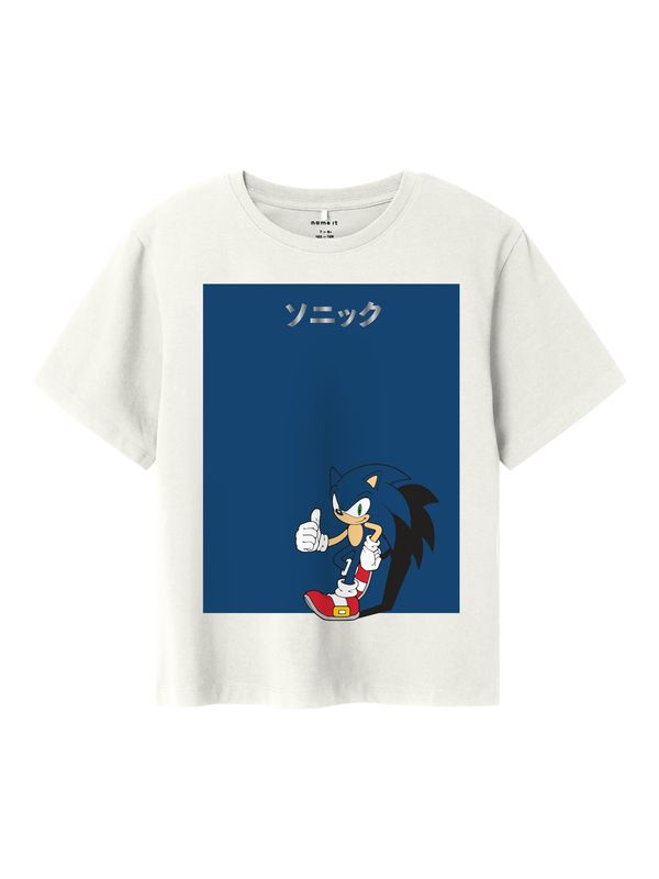 NAME IT NAME IT Majica 'NKMDOW SONIC'  tamno plava / žuta / crna / bijela