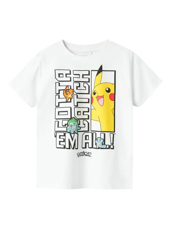 NAME IT NAME IT Majica 'NKMFlame Pokemon'  tirkiz / žuta / crna / bijela