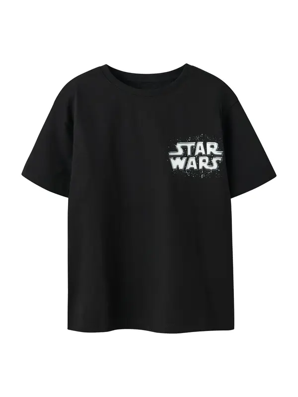 NAME IT NAME IT Majica 'NKMFRODE STARWARS'  crna / bijela