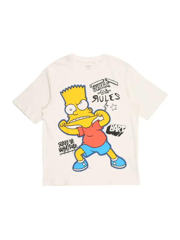 NAME IT NAME IT Majica 'NKMJUDA SIMPSONS'  svijetloplava / žuta / bijela