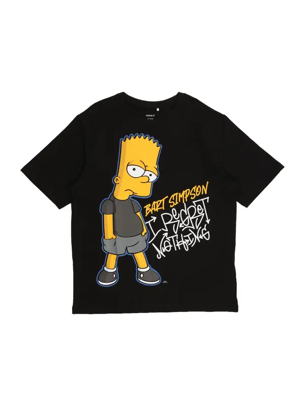 NAME IT NAME IT Majica 'NKMJUDA SIMPSONS'  žuta / siva / crna