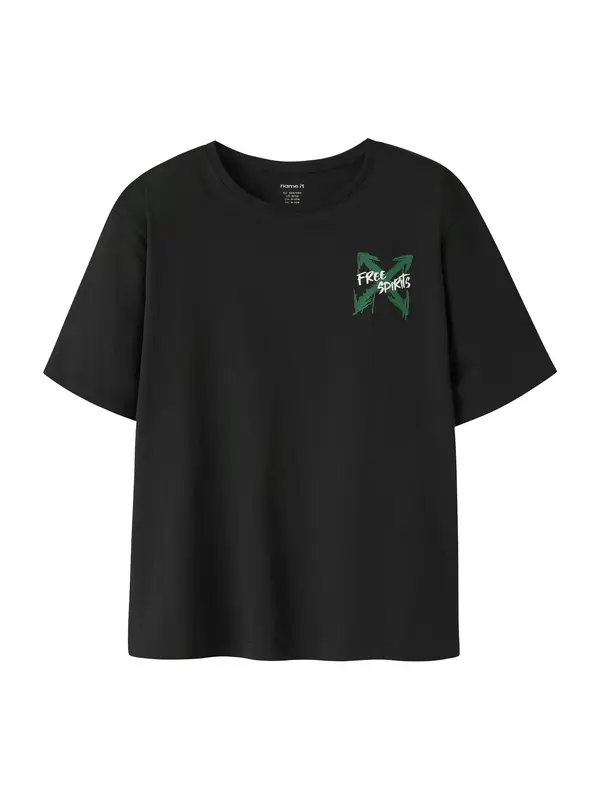 NAME IT NAME IT Majica 'NKMKEMUEL'  zelena / crna / bijela
