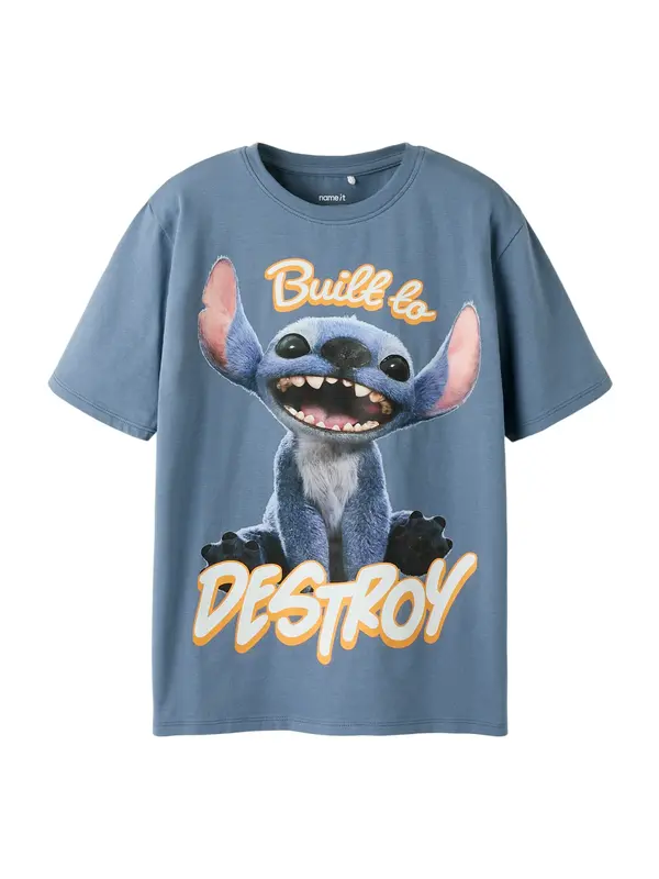 NAME IT NAME IT Majica 'NKMNILA STITCH'  golublje plava / narančasta / roza / bijela