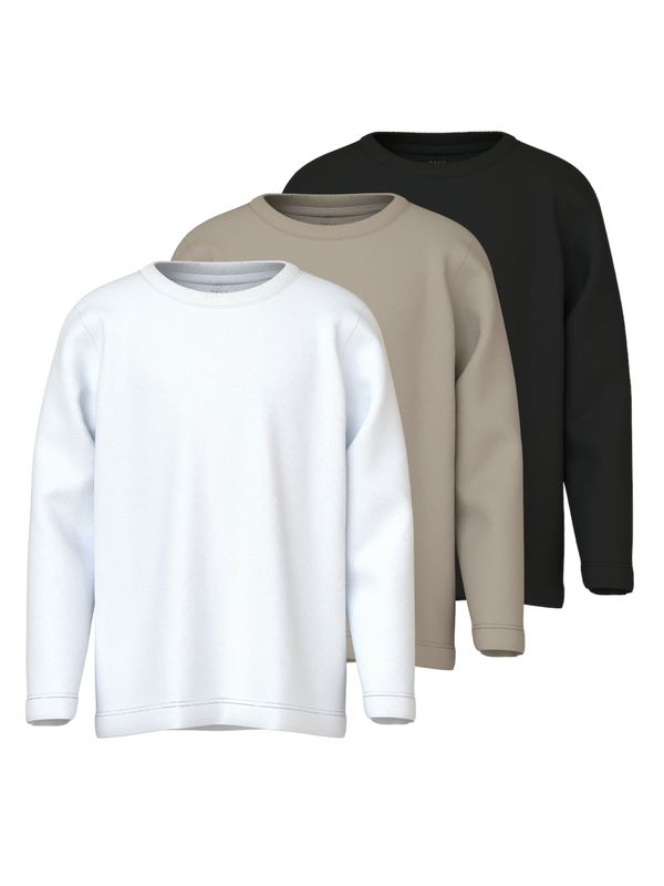 NAME IT NAME IT Majica 'NKMVOBBO'  bež siva / crna / bijela