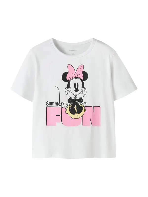 NAME IT NAME IT Majica 'NMFAKAJA MINNIE'  roza / crna / bijela