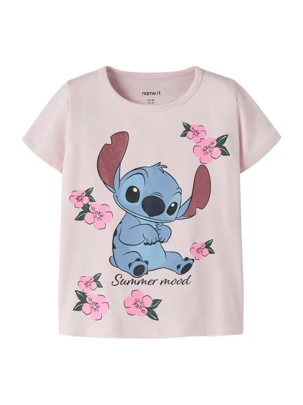 NAME IT NAME IT Majica 'NMFANN STITCH'  opal / čokolada / roza / svijetloroza