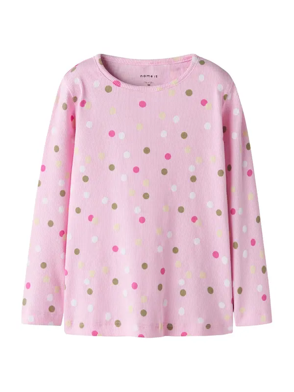 NAME IT NAME IT Majica 'NMFDOTTIA'  pastelno žuta / zelena / roza / roza / bijela