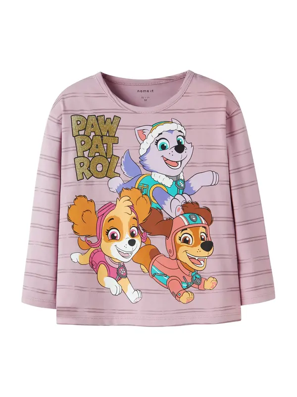 NAME IT NAME IT Majica 'NMFJannet Paw'  zlatna / narančasta / rosé / bijela