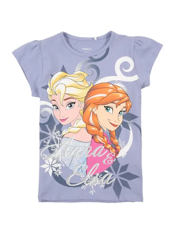 NAME IT NAME IT Majica 'NMFMOMI FROZEN'  svijetložuta / ljubičasta / tamno narančasta / srebro
