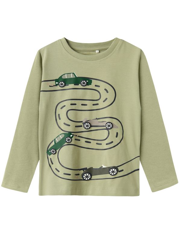 NAME IT NAME IT Majica 'NMMBORRIS'  bež / kaki / tamno zelena / crna