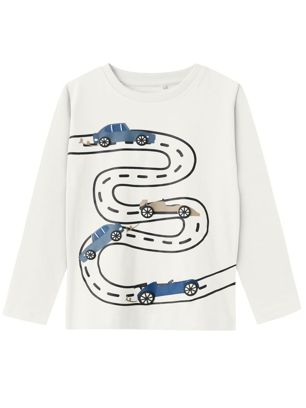 NAME IT NAME IT Majica 'NMMBORRIS'  tamno bež / plava / crna / bijela