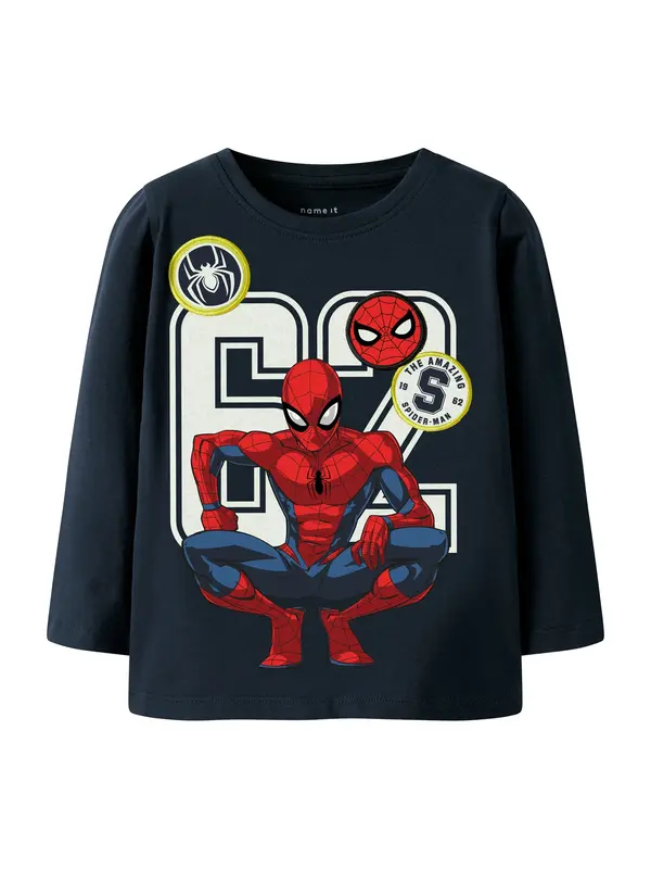NAME IT NAME IT Majica 'NMMDEEP SPIDER'  mornarsko plava / crvena / bijela