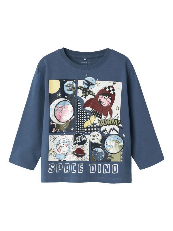 NAME IT NAME IT Majica 'NMMDILIP PEPPA'  svijetloplava / tamno plava / smeđa / bijela