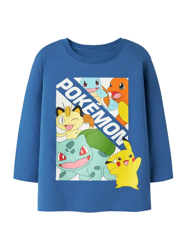 NAME IT NAME IT Majica 'NMMJUICE POKEMON'  plava / žuta / narančasta / bijela
