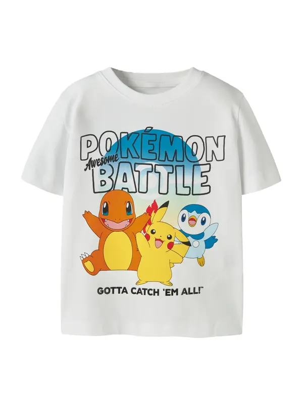 NAME IT NAME IT Majica 'NMMMALT POKEMON'  neonsko plava / žuta / crna / bijela