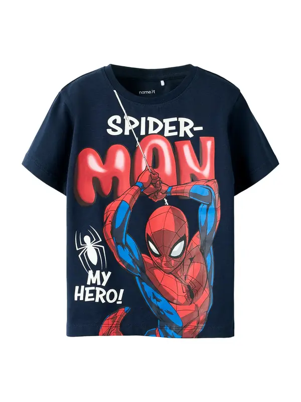 NAME IT NAME IT Majica 'NMMMarvin Spider'  plava / mornarsko plava / crvena / bijela