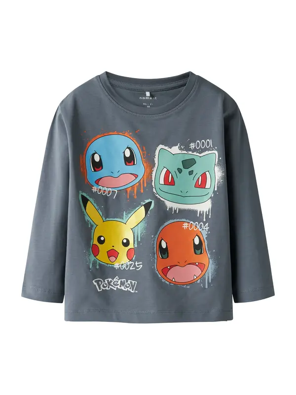 NAME IT NAME IT Majica 'NMMNor Pokemon'  golublje plava / svijetloplava / menta / svijetlonarančasta
