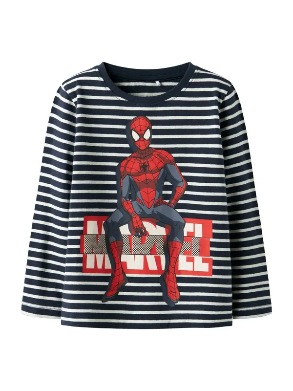 NAME IT NAME IT Majica 'NMMOdys Spider'  mornarsko plava / safirno plava / tamno crvena / bijela